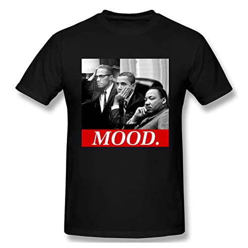 Balck History Month Men's T-Tshirts Camisetas y topss Cotton X Obama King Graphic Tees Tshirts Camisetas y topss Black(Medium)