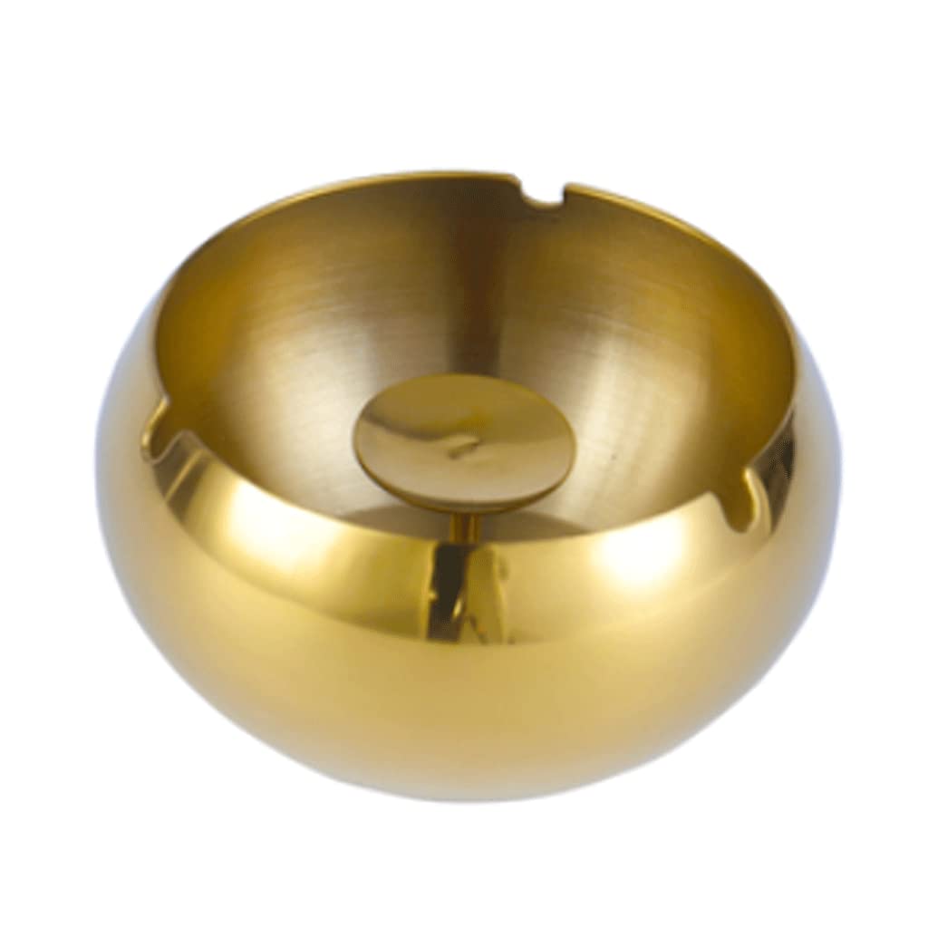 Cendrier en acier inoxydable magnifique objet déco or à offrir pour homme et femme