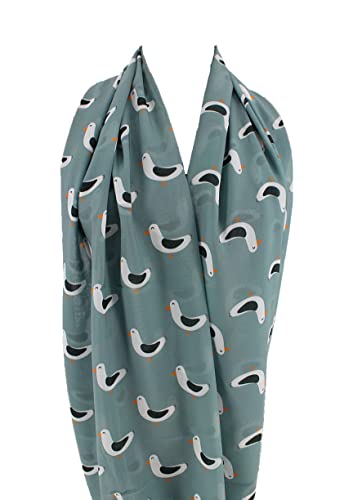 Etwoa's Seagull Pattern Infinity Scarf Circle Scarf Loop Scarf2