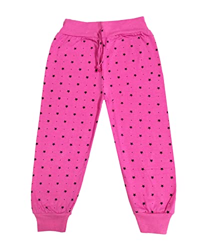 Image of indi weaves Kids Girls Cotton Star Printed Capri [Pack of 4] Pink, RAMA Green, RED, Black