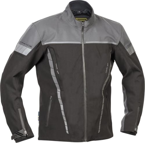 Image of Lindstrands Bydalen waterproof Motorcycle Textile Jacket, black/grey, 48