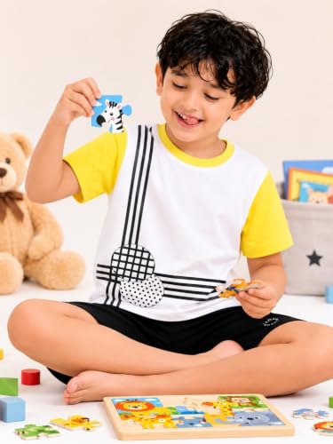 Image of Pilolo Kids Soft Cotton Lycra Pocket T-Shirt for Boy's