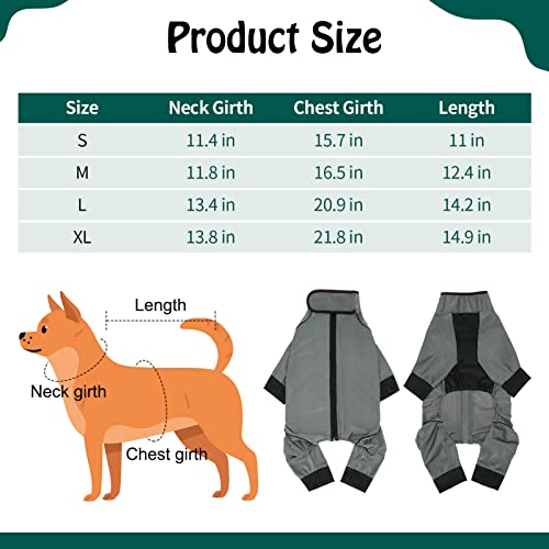 Scenereal Dog Recovery Suit, Dog Shirt Anxiety Vest For Prevent Licking Wound Protection, Dog Suit For Surgery Recovery, Dog Pajamas For Small Medium Puppies Waterproof Fast Drying #TOP1