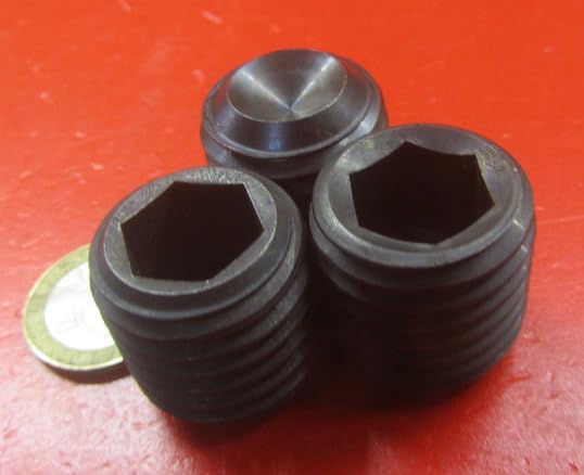 Black Oxide Finish Alloy Steel Cup Point Set Screw 1"-8 x 1.00" Length 3 pcs