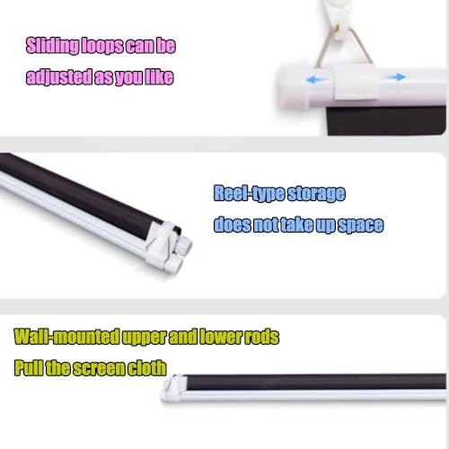 Pantalla manual para proyector 60" 16:9 para cine en casa miniatura 5