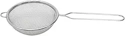 Mimo Style Peneira 10 cm Com Suporte Para Acomodação em Panelas e Travessas, Suporta Altas e Baixas Temperaturas, Material de Inox Resistente e Flexível, Fácil Manuseio, Extremamente Simples de Limpar
