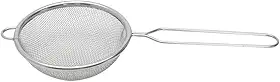 Peneira de Aço Inoxidável Mimo Style, 10 cm, com Suporte para Panelas, Malha Fina, Multiuso para Cozinha