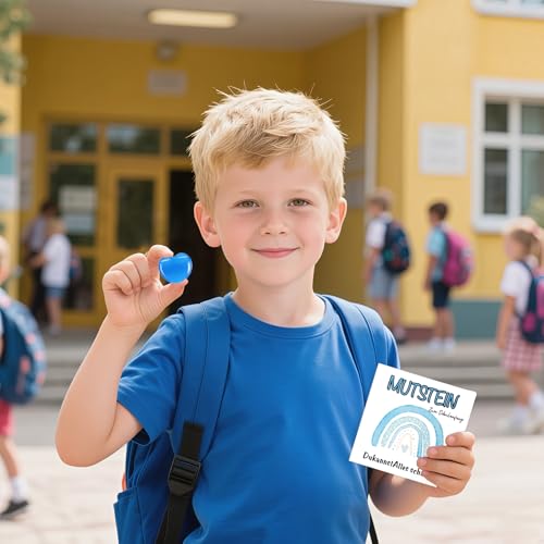 WWISTOA Mutstein Schultüte mädchen Jungen Einschulung Geschenk Schulkind 2025 mädch Kleinigkeiten für die Schultüte Geschenke zur Einschulung Schultüte Lernstein zur Einschulung