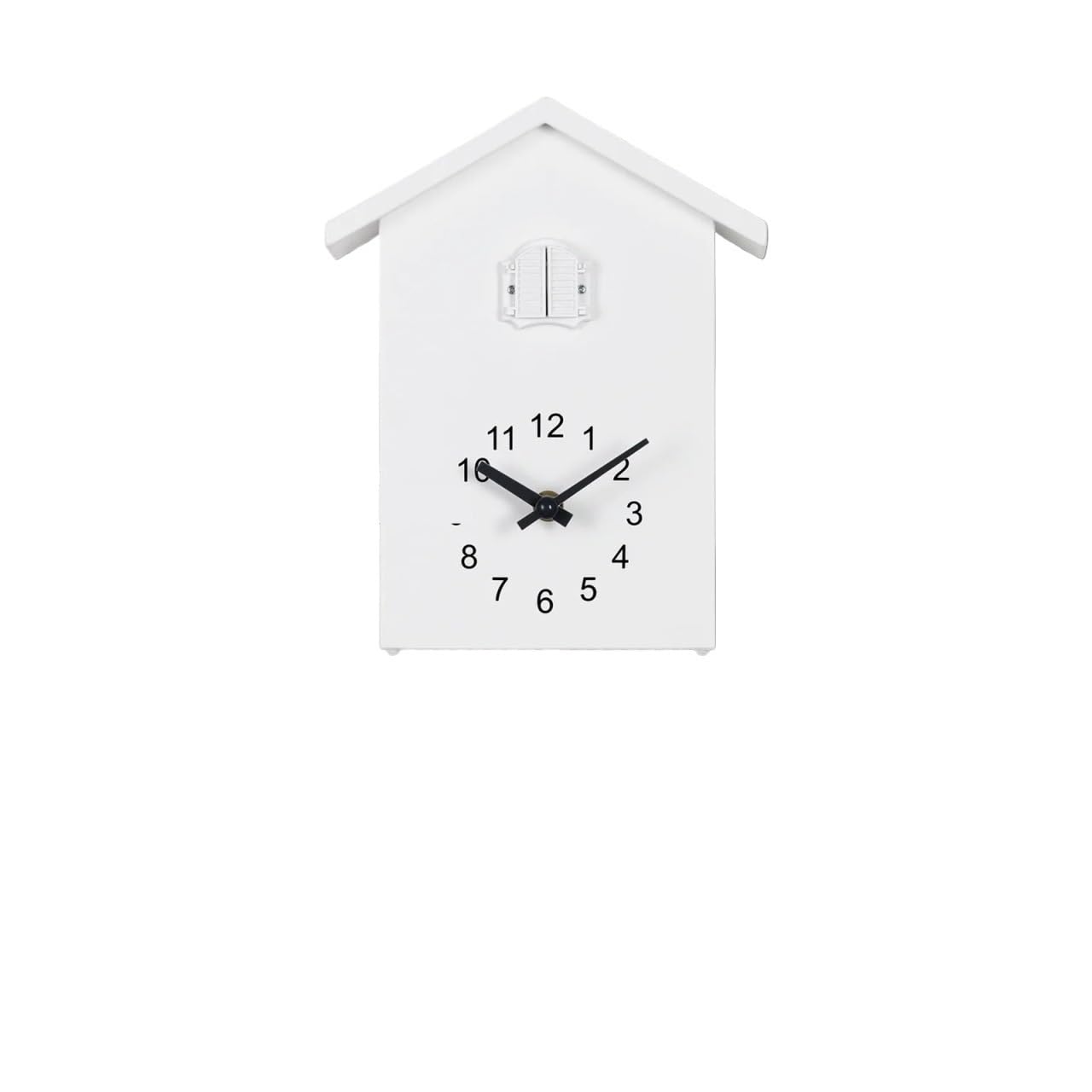GOXQIT 1 Pcs Cuckoo Wall Clock, Room Time Bird For Living Room(White)