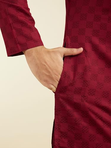 Image of DIWAS BY MANYAVAR Men's Cotton Textured Kurta (1pc)