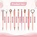 Janmini 9 Pcs Ballpoint Pens Set Metal Crystal Diamond Glitter Pens for Journaling Black Ink Pretty Cute Things Fancy Stationery Gifts for Women Girls Birthday Home Office Desk(Light Pink)