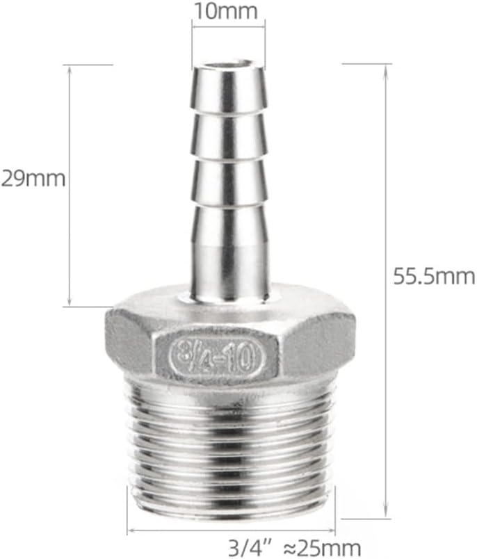 Anawakia Male Thread Hose Connector Barb Tail Connector Barbed Hose