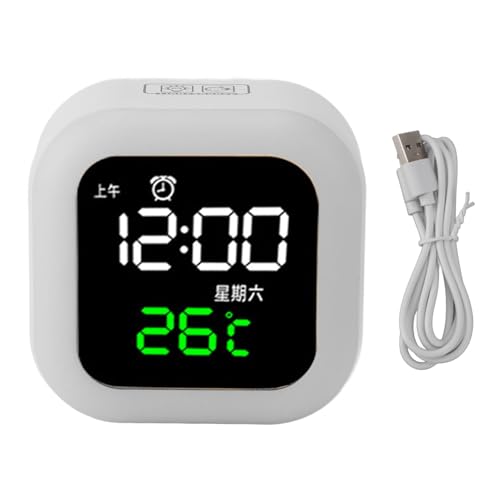 目覚まし目覚まし時計、超大音量目覚まし時計、大きなLEDディスプレイ付きデジタル目覚まし時計、3段階音量調節、よく寝ている人用のデジタルミラー目覚まし時計、大人用