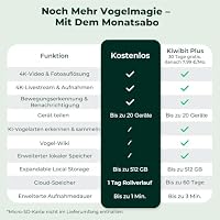 Kiwibit Vogelhaus mit Kamera, 4K KI-Erkennung, Solarpanel, mit Kiwibit Plus – Ansicht 8