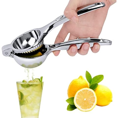 JOPHEK Manual Citrus Juicer in Stainless Steel Cover