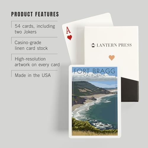 Lantern Press Fort Bragg, cartas de poker tamaño póker miniatura 3