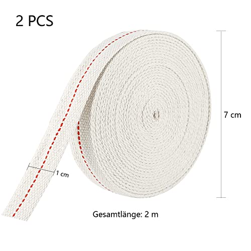 qingmeng Docht für Öllampen aus Baumwolle,4 m lang|10mm Premium Öllampendocht, Docht für Petroleumlampen, Lampendocht, Glasfaserdocht für Gartenfackel, Laterne, Petroleumlampe, Öllampe Beleuchtung