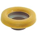 Eastman 4 x 3 Inch Wax Ring with Flange for Toilet Repairs and Installations, Yellow, 40144