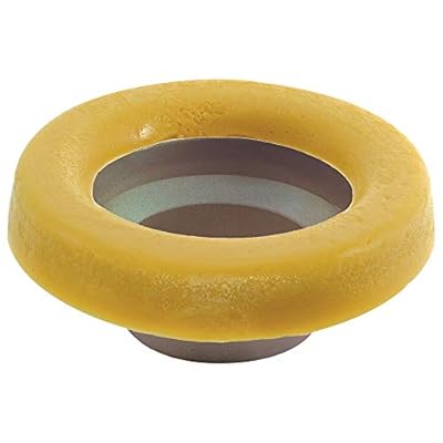 Eastman 4 x 3 Inch Wax Ring with Flange for Toilet Repairs and Installations, Yellow, 40144