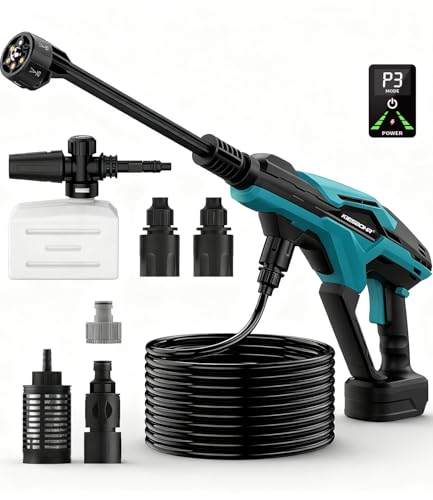 KIESBOHR CSP01 Akku Druckreinigerpistole Kompatibel mit Makita 18V Akku, Tatsächlicher Druck 35 Bar...