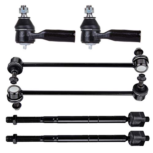 LSAILON 6-pcs ES3631 EV800366 K80296 Front Inner Tie Rod End