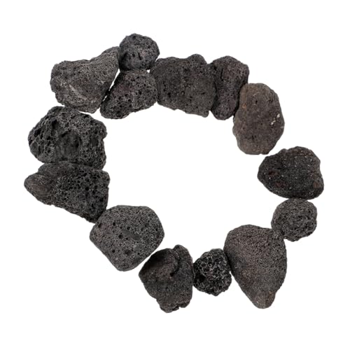 FUTUREORYY 1 Bolso Piedras Negras Acuario Piedras Volcánicas Volcánicas Acuario Decorativo Pescado Piezas Floteros para Planta De Paisaje Submarino Pot Bonsai