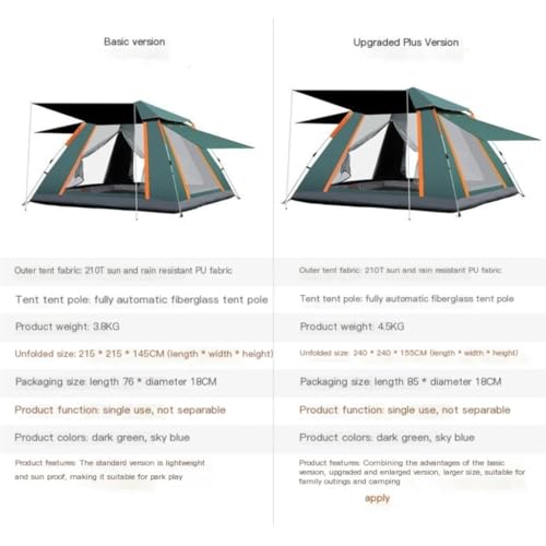 Carpa portátil automática ligera para camping al aire libre miniatura 2