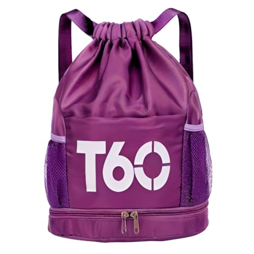 Mochila Bolsa Saco com Cordão Esportiva Impermeável Anti roubo Academia Treino Passeio Multiuso (Roxo)