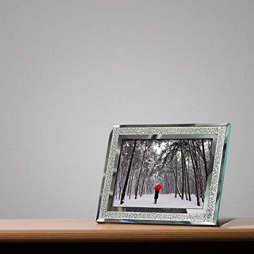 Amazon Brand - Umi 7x5 Sparkle Glass Photo Frames, 2 Pack