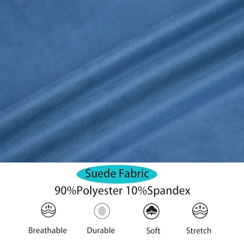 Alex Vando Mens Suede Shirt Jackets Long Sleeve Two Pockets Snap Casual Button Down Shirts