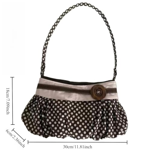 Bolso Tote con Lunares para Mujer Brown Polka Dot miniatura 5