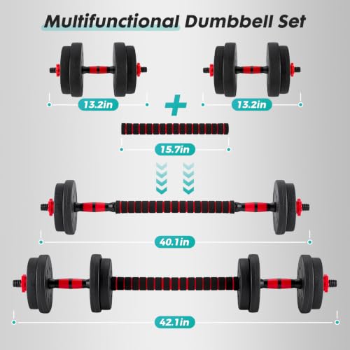 OLIXIS Adjustable Dumbbell Set, 20/40/60LBS, 5-in-1 Weight Set - image 8