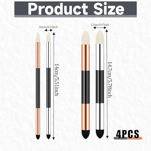 2pcs Blending Sponge Pen Oil Pastels for Artists Dual Tip Drawing Art Oil Soft Pastel Blending Tools Reusable Washable Sketch Rubbing Sponge Brush for Artist Professional Sketch Drawing Lightening