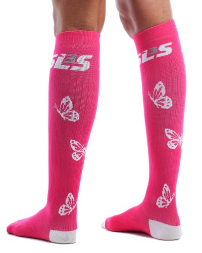 SLS3 Compression Socks for Women 20-30 mmHg Knee High - Graduated Compression - Sports, Travel, Everyday Wear