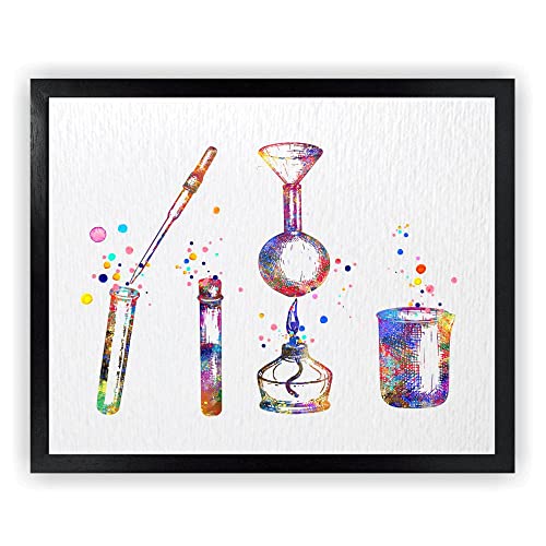 Dignovel Studios 8X10 Unframed Chemical Lab Test Tubes Pipette Chemistry Medical Art Laboratory Science Biology Education Watercolor Art Print Poster Wall Hanging Decor Dn800 #TOP26