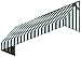 Awntech 4-Feet New Yorker Window/Entry Awning, 44-Inch Height by 24-Inch Diameter, Forest Green/White