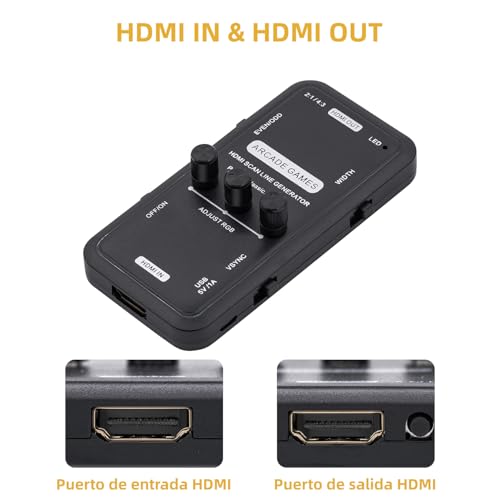 Generador de líneas de escaneo HDMI Mcbazel para juegos retro y arcade 3