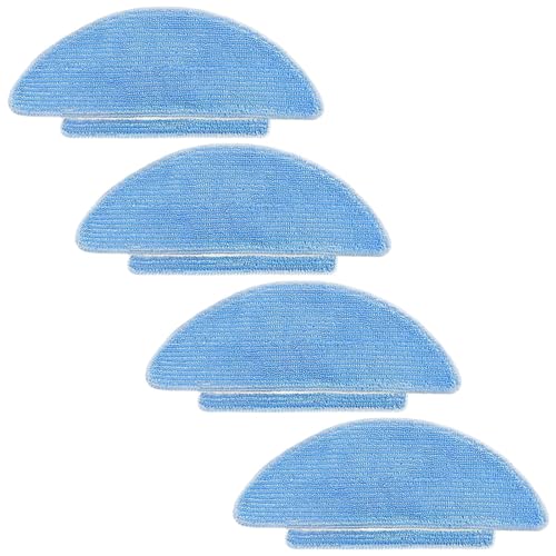 Spare Parts 4Pack Mop Pads, Replacement Compatible with Tikom L9000 L8000, Honiture Q6 SE, Lubluelu SL60D / SG60 / SL61, Laresar L6 NEX Robot Vacuum Cleaner Mopping Cloths (4Pack)
