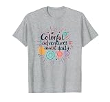 Colorful Adventure Time Await Daily Tie Dye Design Adventureland T-Shirt, Men, Heather Grey, Small