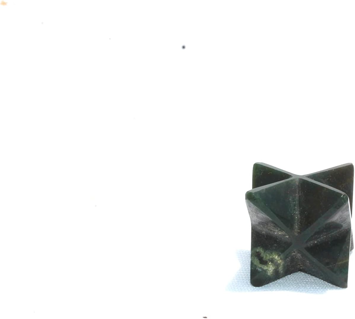 Unknown Bloodstone Merkaba 1 inch Star Healing Spiritual Divine India A++ Crystal Therapy Geometry Positive Peace Pocket Internal Strength Love Doctor Actor Star Future Luck Sacred Geometry - Image 5