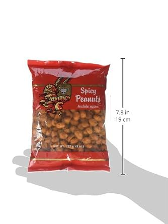 Deep Spicy Coated Peanuts | Plant-Based Protein | Quick Snack for Adults | After School Snack | Gluten-Free and Vegan Friendly | Crispy and Crunchy Nuts | 8 oz