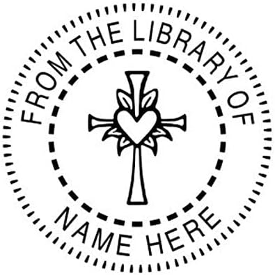 Custom Library Embosser - Personalize with Initials & Text - Hand-Held Embossing Stamp - Monogram, Seal Embosser Best for Books, Envelopes, Napkins - 1.625 inch