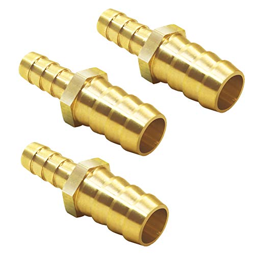 Joywayus 3/8" to 1/2" Barb Fitting Reducer Hose Barb Splicer Hex Union