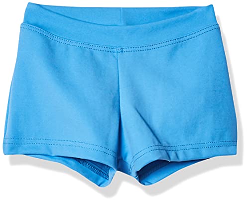Capezio girls Boys Cut Low Rise athletic shorts, Columbia Blue, 8 10 US