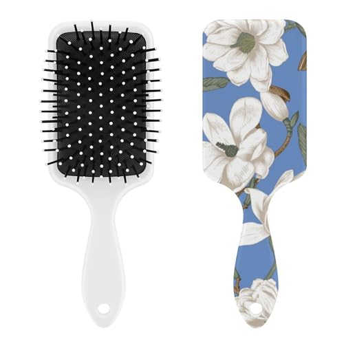 パドルブラシ 花柄 ヘアブラシ くし 絡まない 頭皮マッサージ おしゃれ レディース メンズ 兼用 頭皮ケア キャラクター マッサージブラシ ツヤ サラサラ 便利 人気 かわいい 乾湿両用