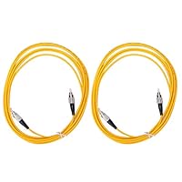 Garosa 2 Stück Fiber Jumper, 3 Meter FC/UPC zu FC/UPC Singlemode Fiber Optic Patchkabel Jumperkabel Gelb,Industrieller Steckverbinder