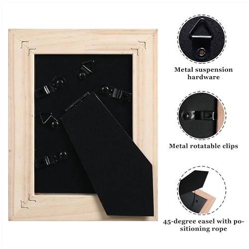 CORE ART 3.5x5 Picture Frame, Rustic White Solid Wood Photo Frame with HD Glass, Wall or Tabletop Display by CORE ART - Image 3