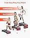 VEVOR Aerobic Exercise Step Platform, 28-Inch Workout Aerobic Stepper, Height Adjustable Fitness Training Step Deck Trainer with 4 Risers, Non-Slip Surface Bench for Home Gym Cardio Strength, Red