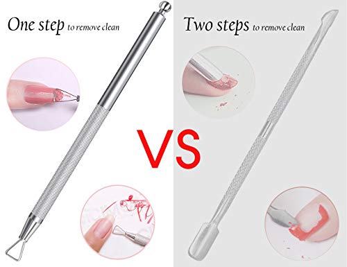 image for PrettyDiva Cuticle Pusher - Stainless Steel Triangle Cuticle Nail Push