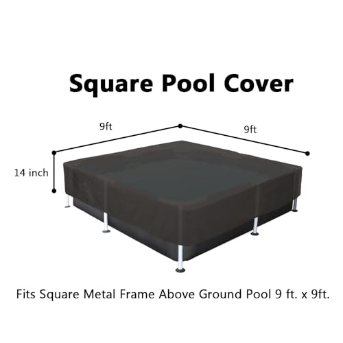 Cubre piscina cuadrada 9 pies impermeable StorMaster miniatura 2